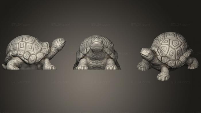 Статуэтки животных (Черепаха, STKJ_1588) 3D модель для ЧПУ станка